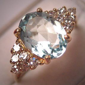 These rings just get better and better. This fairytale gem with its aquamarine stone and gold outer just screams Princess.